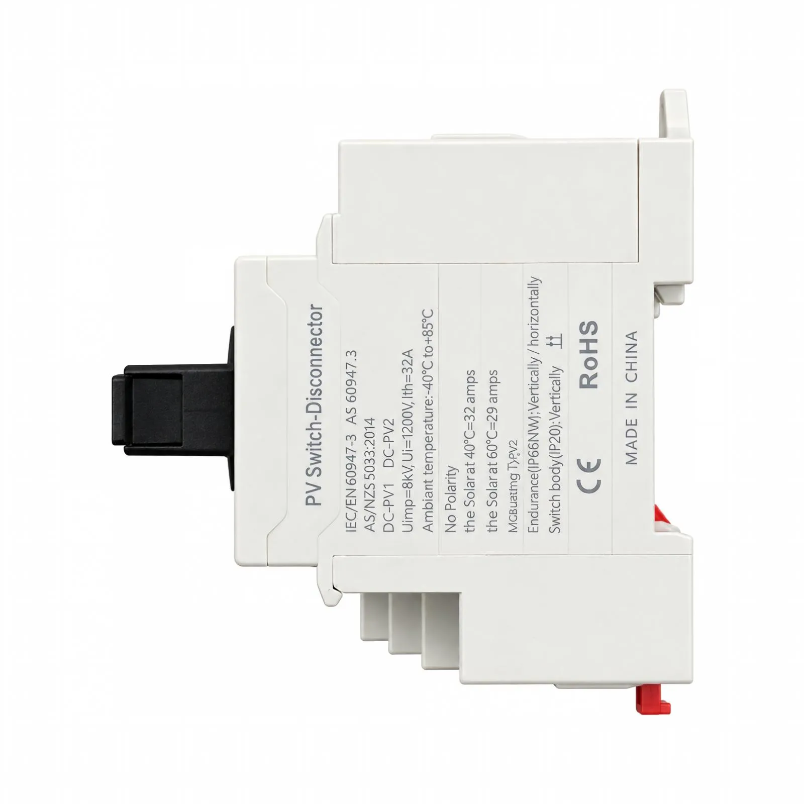 Photovoltaic DC Isolating Switch 1200V 32A 4T Busbar DS1-32 Doxu-3