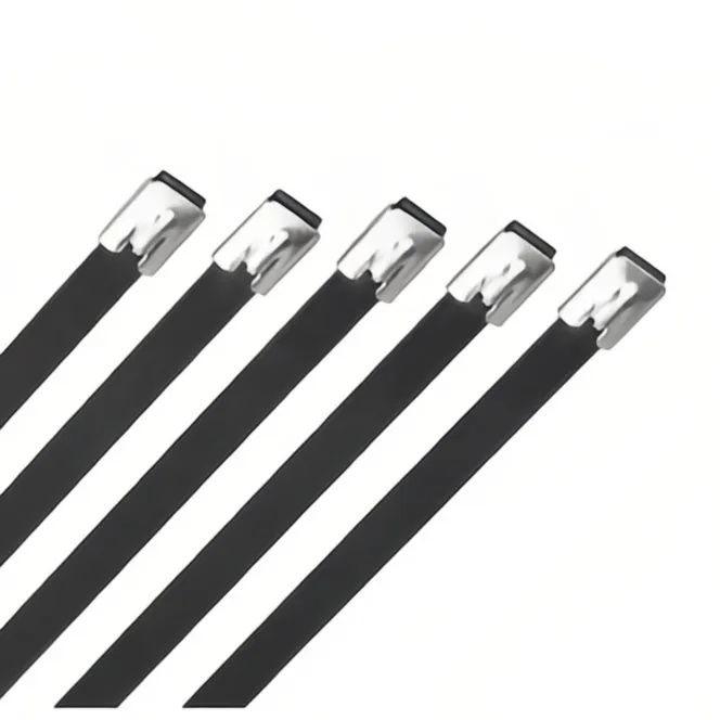 Alternative view of Opaska zaciskowa ze stali nierdzewnej SS304/SS316 w powłoce PVC 4,6–12 mm ZJS-PC ZHEJIN