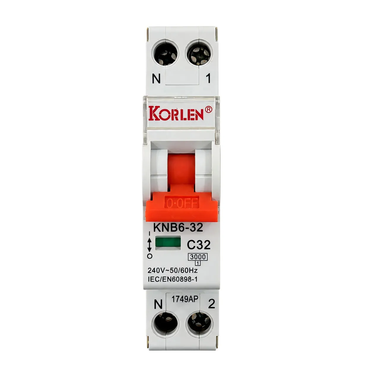 MCB AC 1P+N 6–25 A na szynę DIN KNB6-32 Korlen