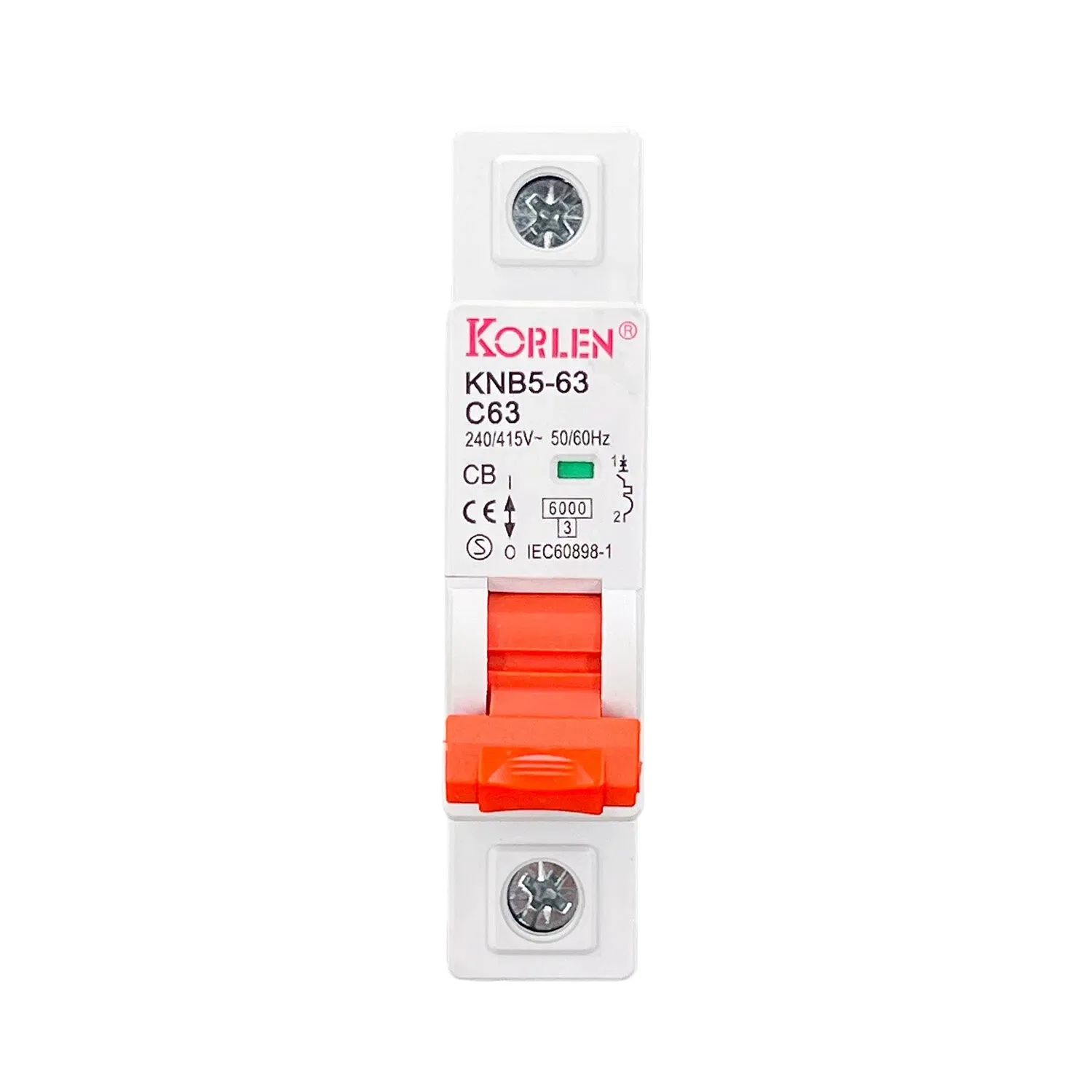 MCB AC 1P 6–25 A 6 kA na szynę DIN, charakterystyka B/C/D KNB5-63 Korlen