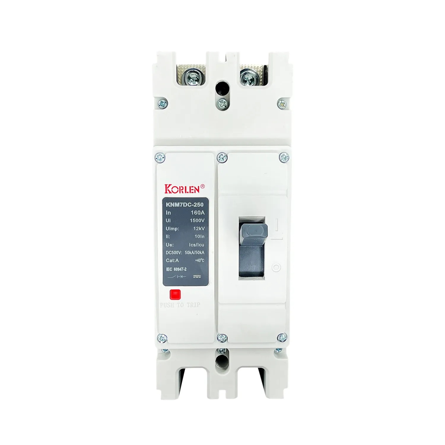 MCCB DC 2P/3P 280–315 A 1500 V DC do instalacji PV KNM7DC Korlen